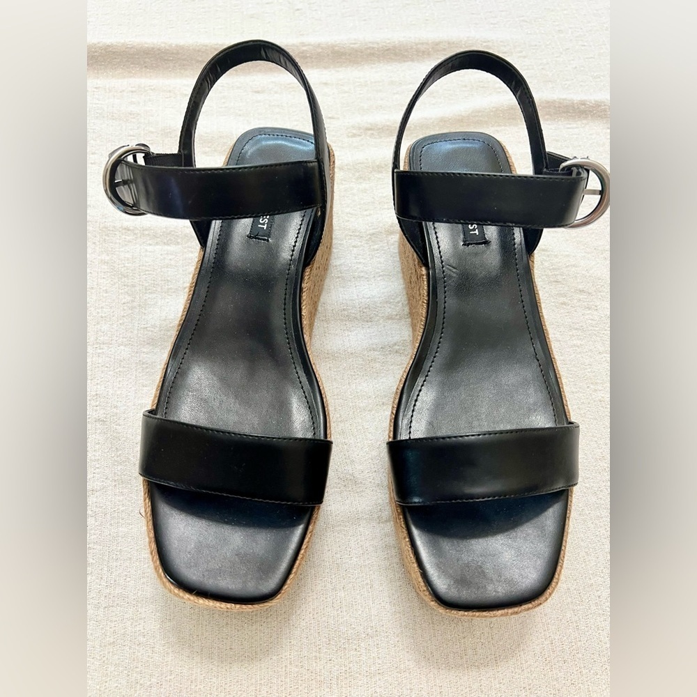 NWT Nine West Nillo 3 Wedge Sandals - Black size 9.5
l